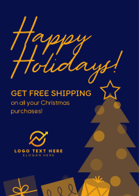 Christmas Free Shipping Flyer