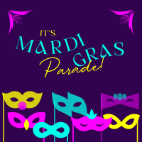 Mardi Gras Masks Instagram Post