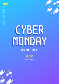 Pixel Cyber Sale Poster