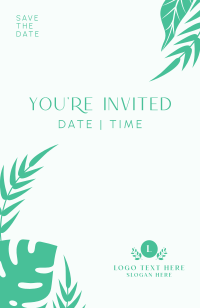 Tropical Save The Date Invitation