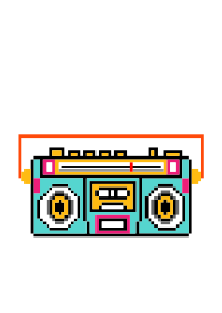 Radio 8 Bit Poster