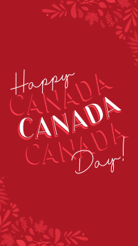 Floral Canada Day Instagram Reel Image Preview