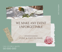 Event and Party Planner Scrapbook Facebook Post