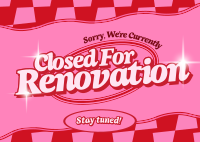Romantic Closed Renovation Postcard
