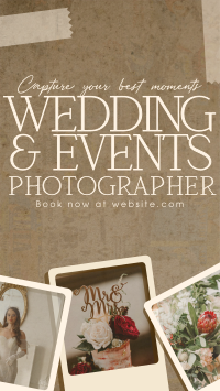 Rustic Wedding Photographer Facebook Story