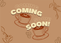 Cafe Coming Soon Postcard Design