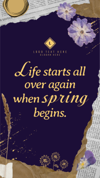 Scrapbook Spring Quote Instagram Reel