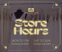 Sophisticated Shop Hours Facebook Post