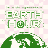 Earth Hour Retro Instagram Post