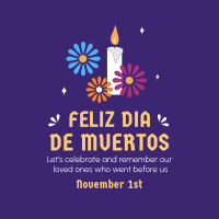 Feliz Dia De Muertos Instagram Post