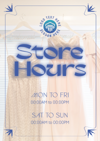 Sophisticated Shop Hours Flyer