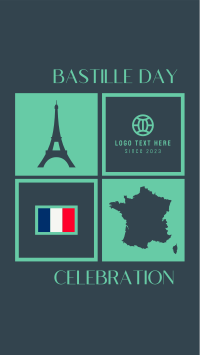 Tiled Bastille Day Facebook Story