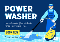 Power Washer for Rent Postcard