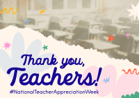 Teacher Week Greeting Postcard