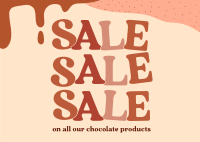 Sweet Chocolate Sale Postcard