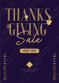 Thanksgiving Autumn Shop Sale Poster