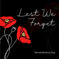 Remembrance Poppies Linkedin Post Design