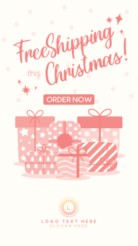 Modern Christmas Free Shipping Instagram Story