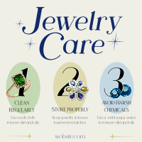 Jewelry Care Tips Instagram Post Design