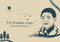 Nelson Mandela  Freedom Day Postcard