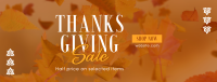 Thanksgiving Leaves Sale Facebook Cover Image Preview