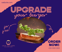 Upgrade your Burger! Facebook Post