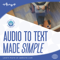 Audio Transcribing Service Instagram Post