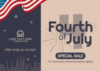 Fourth of July Promo Postcard