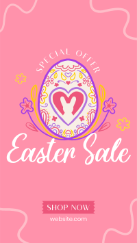 Floral Egg with Easter Bunny and Shapes Sale Video