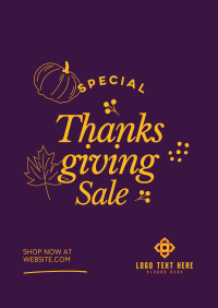 Thanksgiving Sale Poster