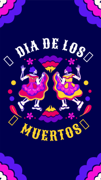 Lets Dance in Dia De Los Muertos Facebook Story