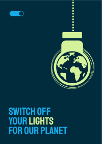 Earth Hour Lights Off Flyer