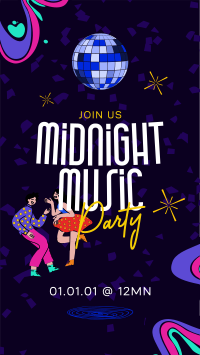 Midnight Music Party Instagram Story