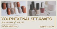 Minimalist Nail Salon Facebook Ad