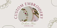 Embroidery Order Twitter Post