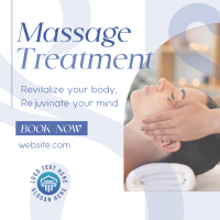 Simple Massage Treatment Linkedin Post