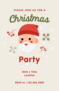 Cute Christmas Santa Invitation
