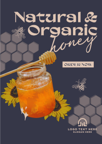 Delicious Organic Pure Honey Poster