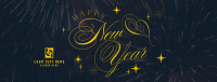 Elegant New Year Greeting Facebook Cover