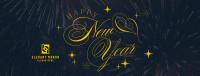 Elegant New Year Greeting Facebook Cover Image Preview