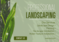 Professional Landscaping  Postcard Image Preview