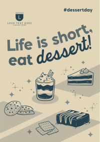 Cute Dessert Greeting Poster