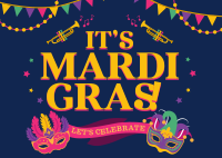 Modern Mardi Gras Postcard