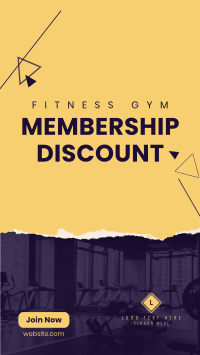 Fitness Membership Discount Facebook Story