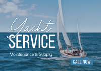 Yacht Maintenance Service Postcard Design