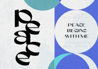 Day of United Nations Peacekeepers Modern Typography Postcard