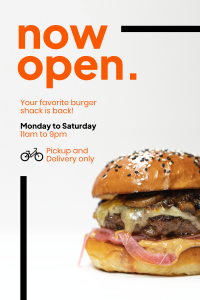 Burger Shack Opening Pinterest Pin