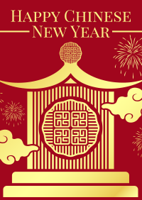 Oriental New Year Flyer Design