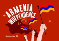 Celebrate Armenia Independence Postcard Design