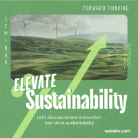 Elevating Sustainability Seminar Instagram Post Design